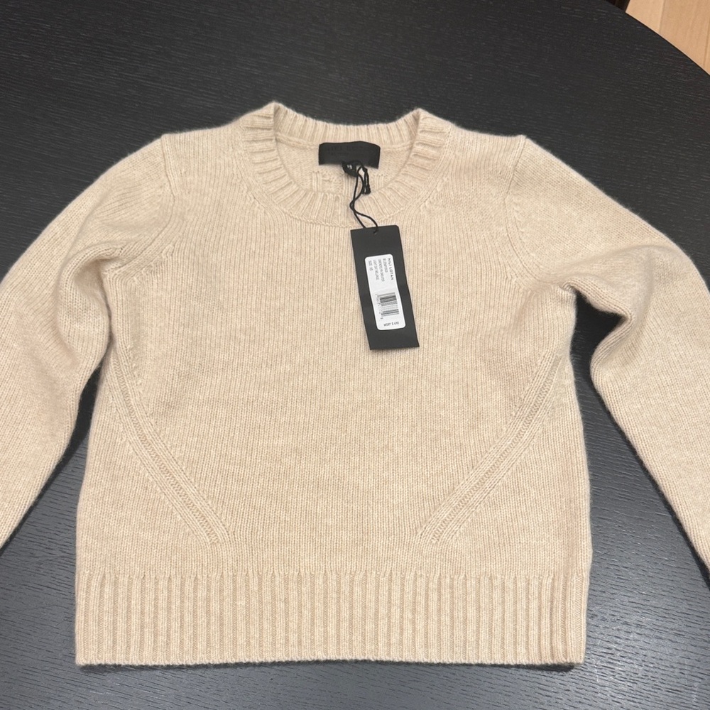 Nili Lotan Beige Crewneck Sweater XS NEW